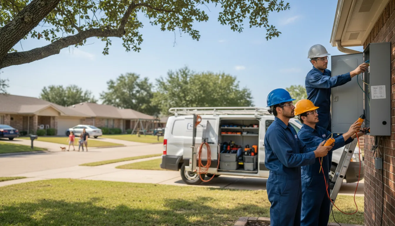 Certified electrician providing emergency electrical services in Dunkerton, IA